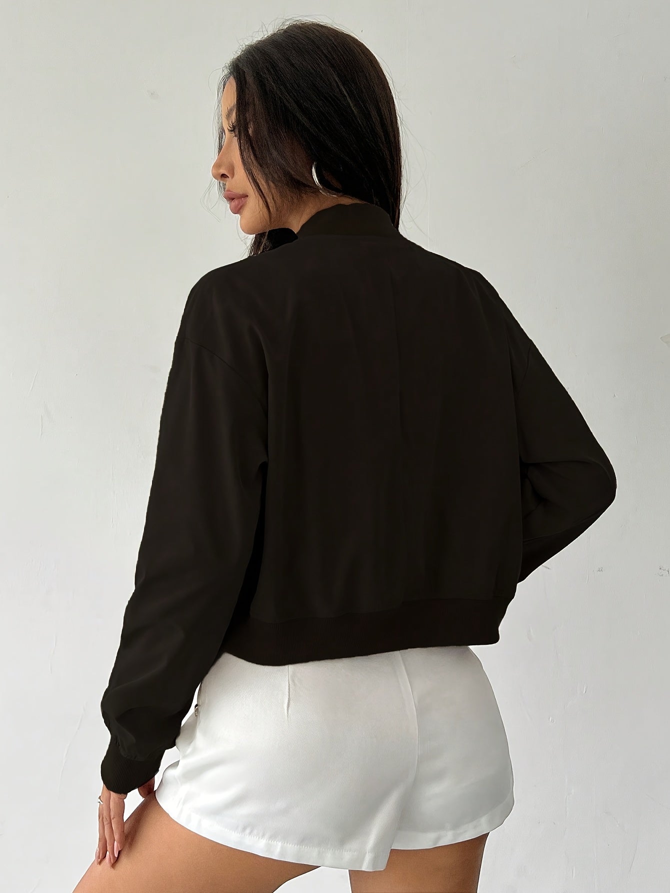 Veste fine élégante pour femme à col baseball