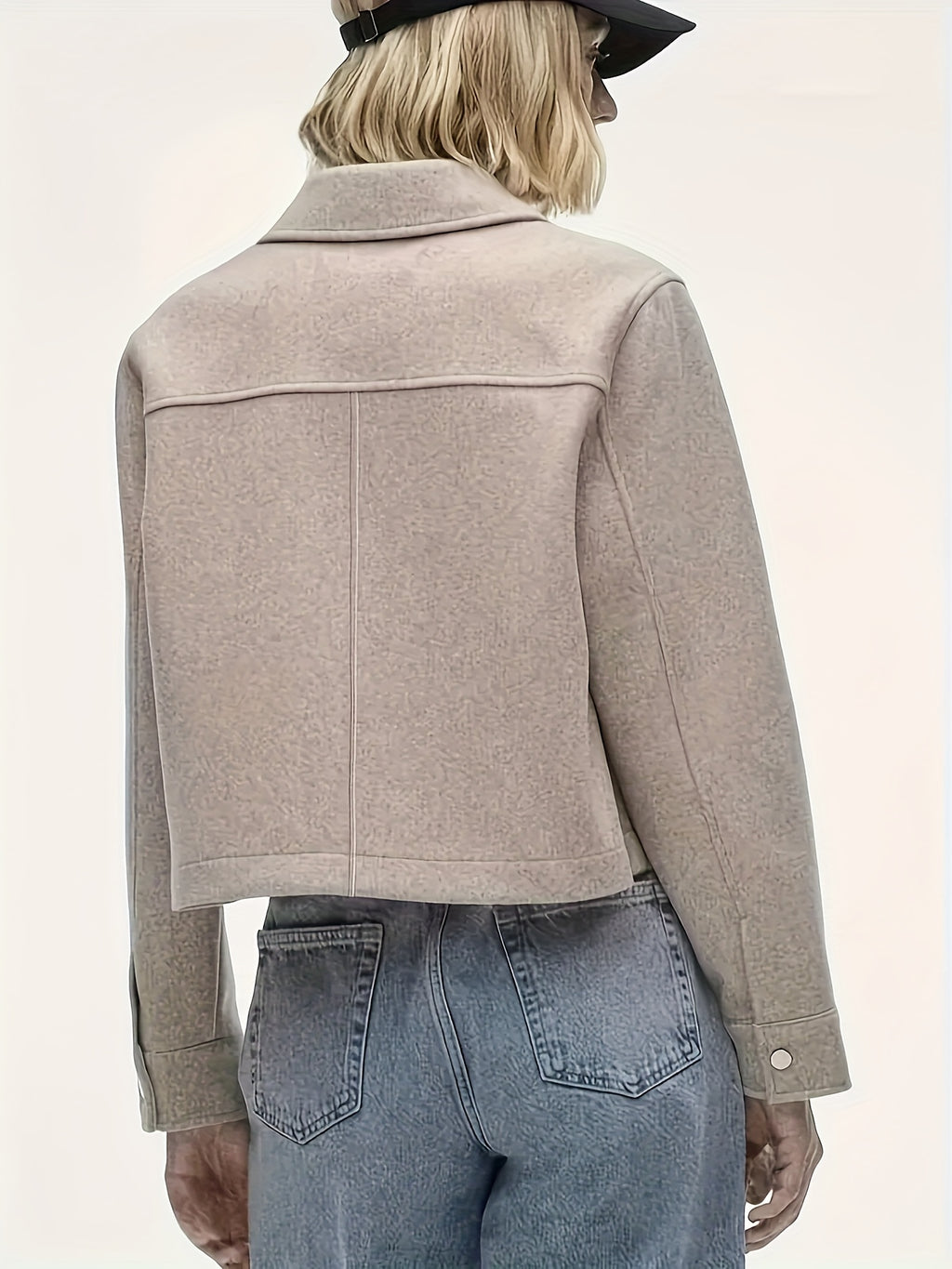 Veste femme à boutons avec poches et coupe ample