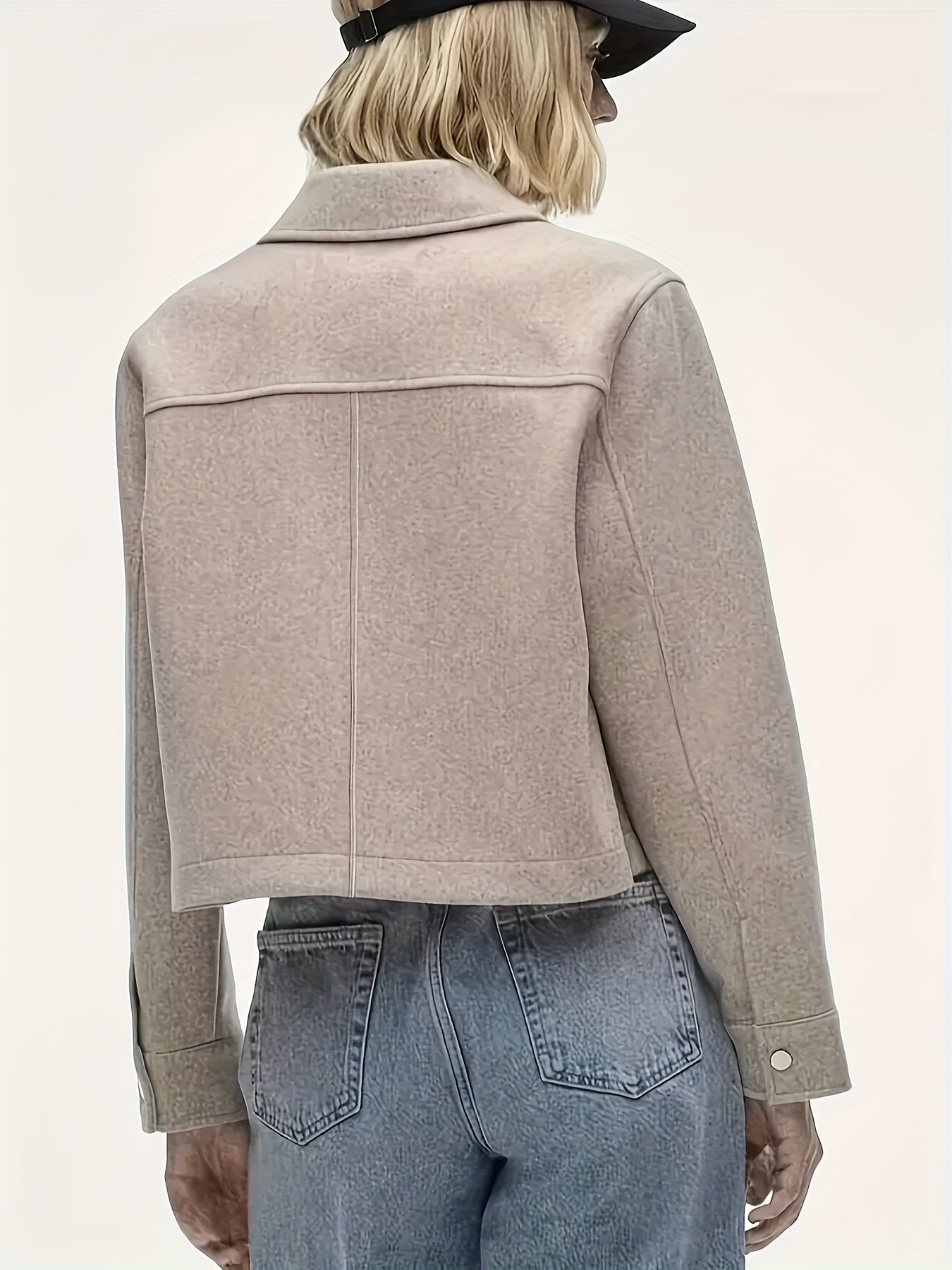 Veste femme à boutons avec poches et coupe ample