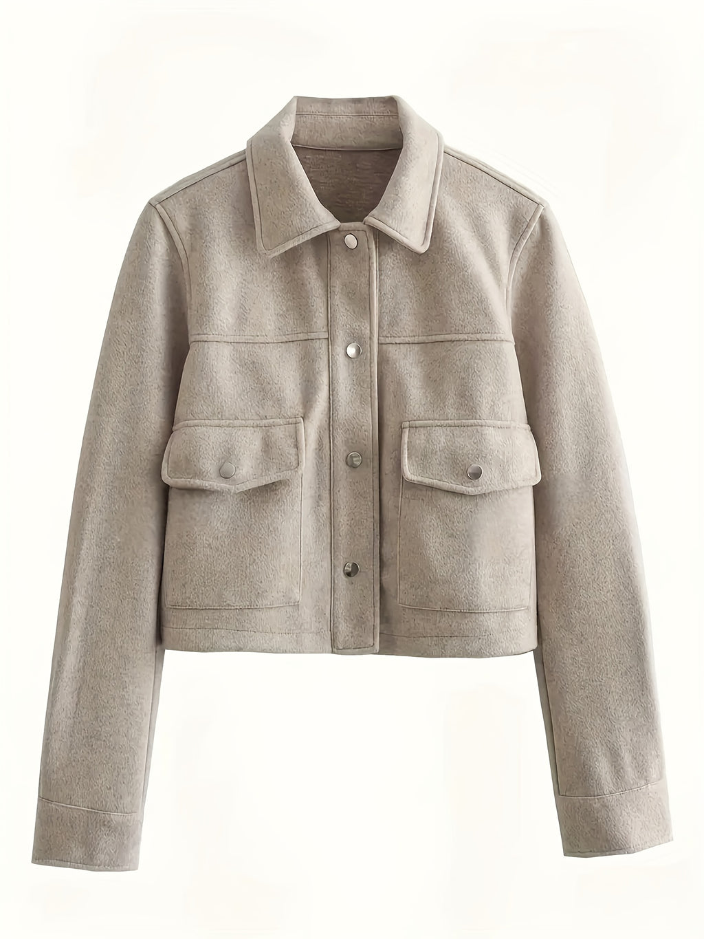 Veste femme à boutons avec poches et coupe ample