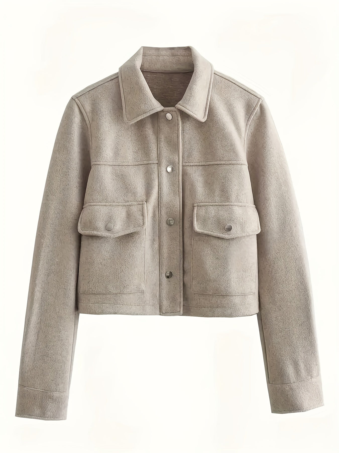 Veste femme à boutons avec poches et coupe ample