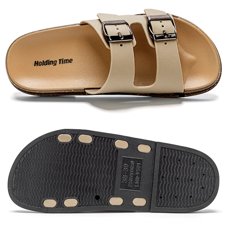 Chaussons sandales femme Smile POP 2025 à doubles brides réglables