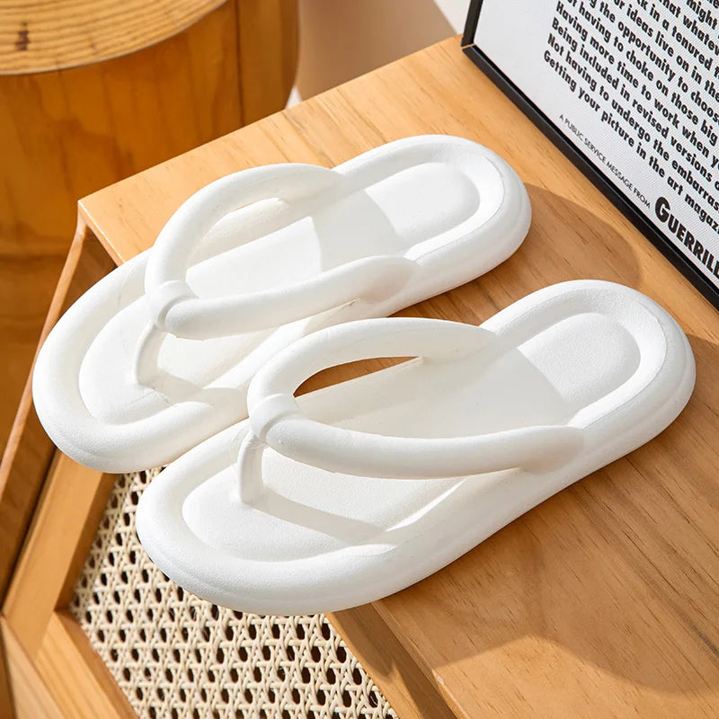 Tongs EVA effet nuage pour femme avec semelle épaisse