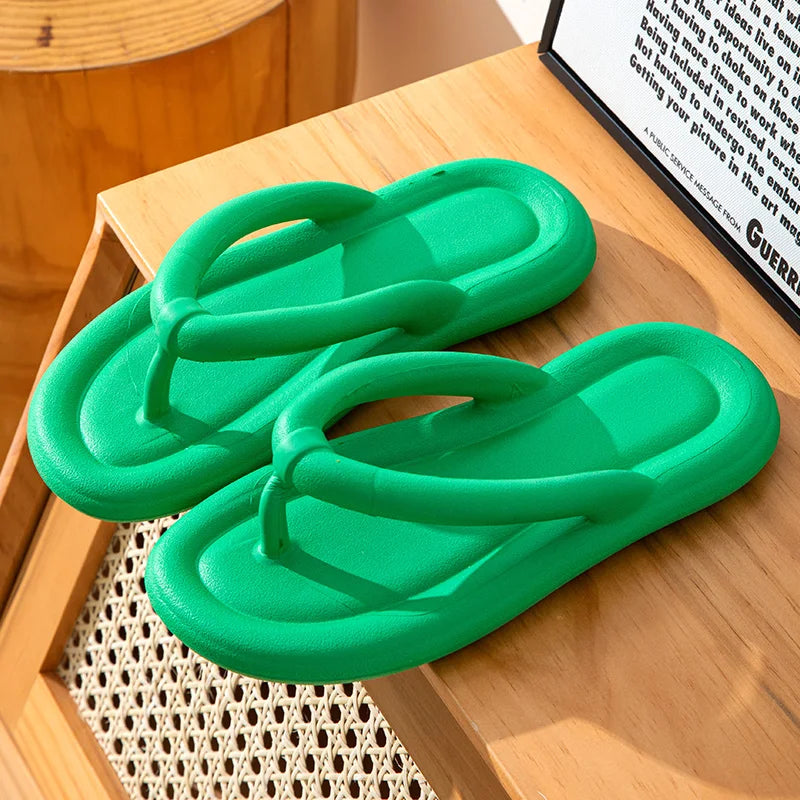 Tongs EVA effet nuage pour femme avec semelle épaisse