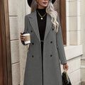 Trench-coat femme uni à double boutonnage