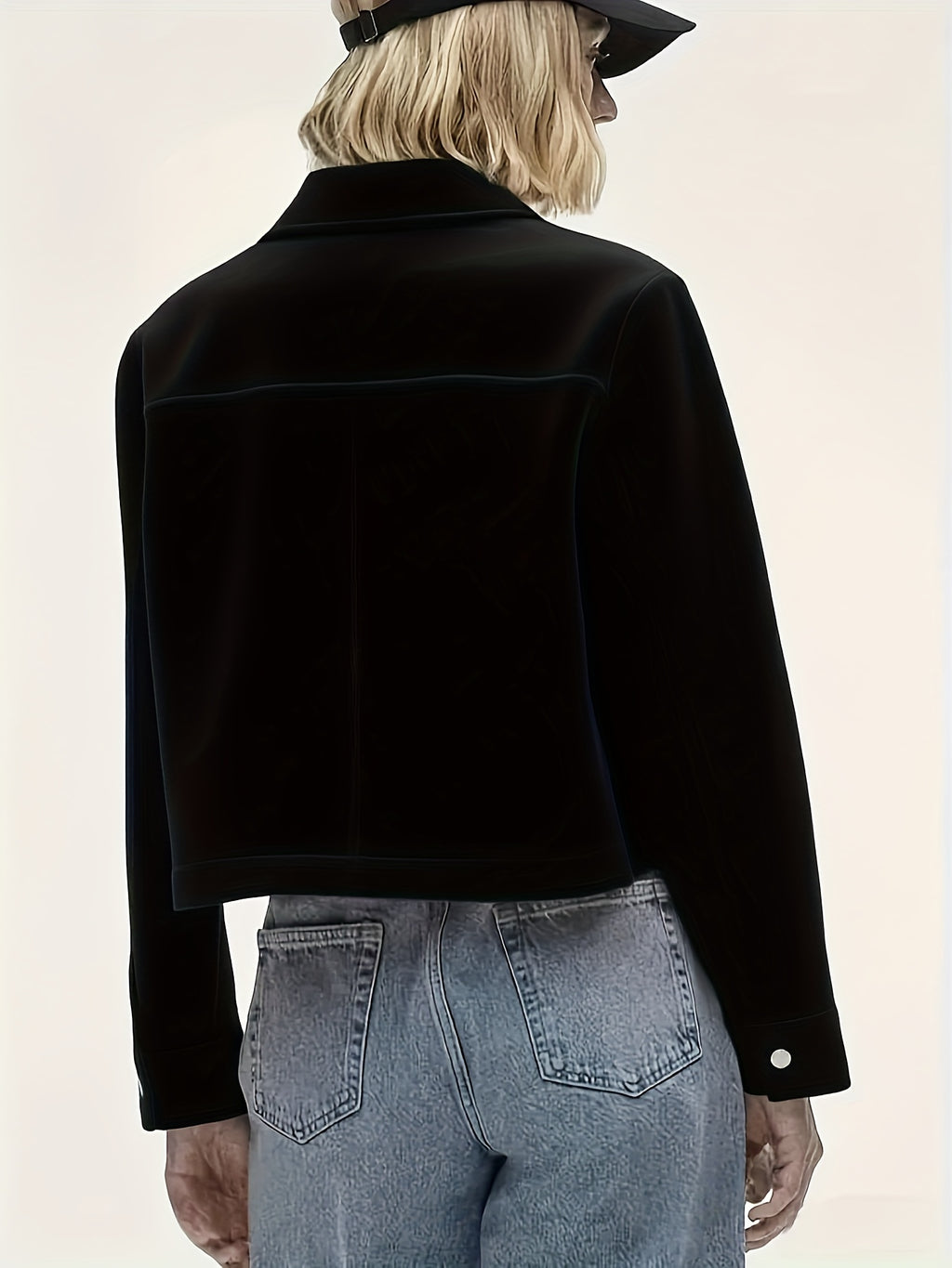 Veste femme à boutons avec poches et coupe ample